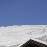Ausblick vom Balkon aufs Skigebiet